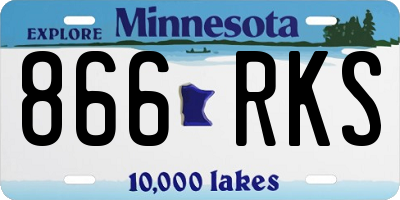 MN license plate 866RKS