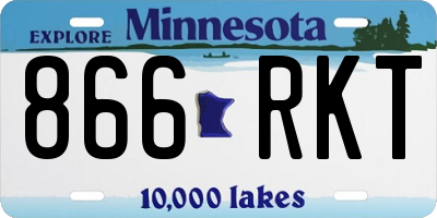MN license plate 866RKT