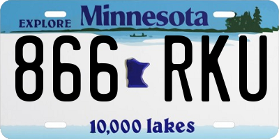 MN license plate 866RKU
