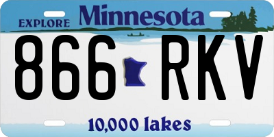 MN license plate 866RKV