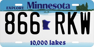 MN license plate 866RKW