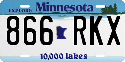 MN license plate 866RKX