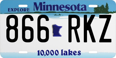 MN license plate 866RKZ