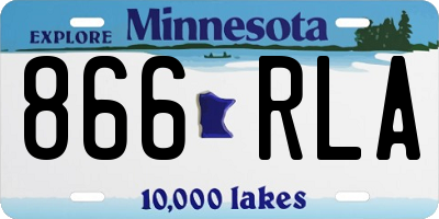 MN license plate 866RLA