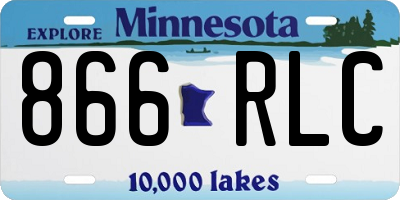 MN license plate 866RLC