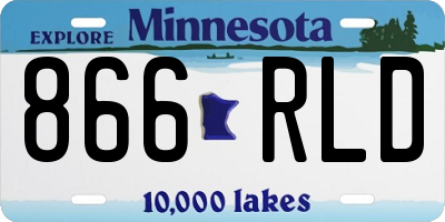 MN license plate 866RLD