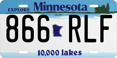 MN license plate 866RLF