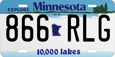MN license plate 866RLG