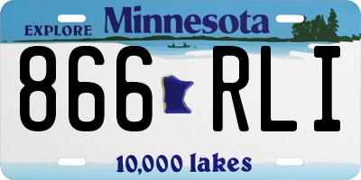 MN license plate 866RLI
