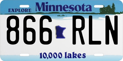 MN license plate 866RLN