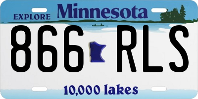 MN license plate 866RLS