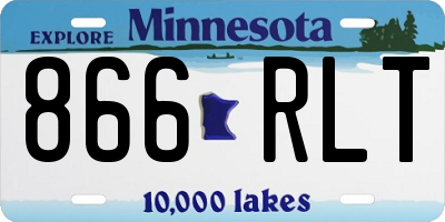MN license plate 866RLT