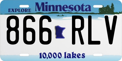 MN license plate 866RLV