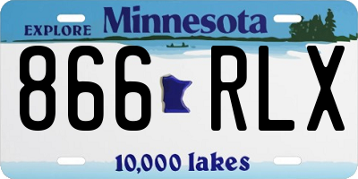 MN license plate 866RLX