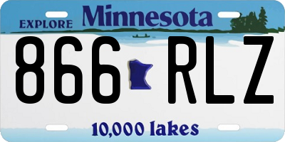 MN license plate 866RLZ