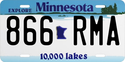 MN license plate 866RMA