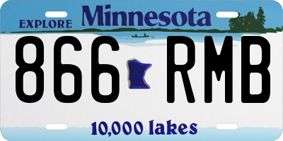 MN license plate 866RMB