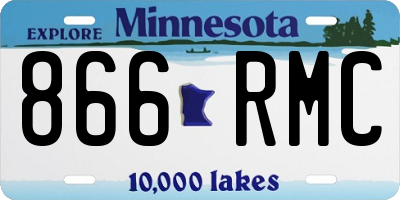 MN license plate 866RMC