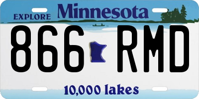 MN license plate 866RMD