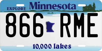 MN license plate 866RME