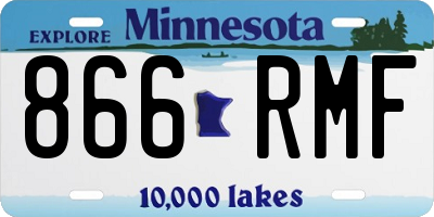 MN license plate 866RMF