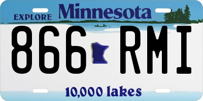 MN license plate 866RMI