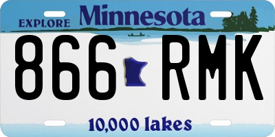 MN license plate 866RMK