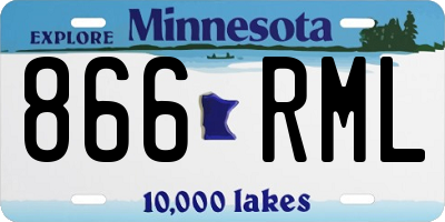 MN license plate 866RML
