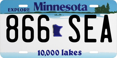 MN license plate 866SEA