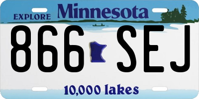 MN license plate 866SEJ