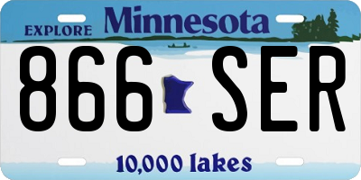 MN license plate 866SER