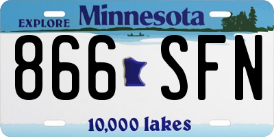 MN license plate 866SFN