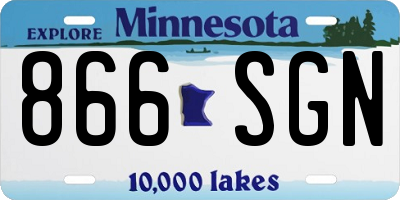 MN license plate 866SGN