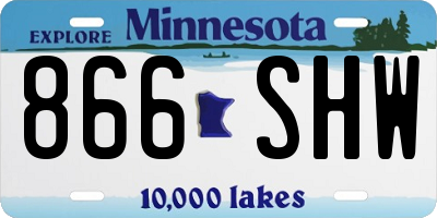 MN license plate 866SHW