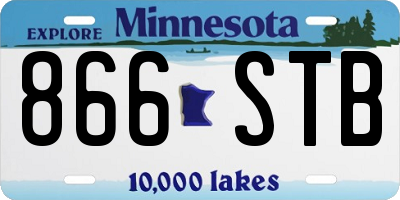 MN license plate 866STB