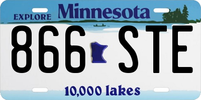 MN license plate 866STE
