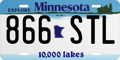 MN license plate 866STL