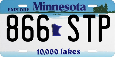 MN license plate 866STP