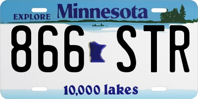 MN license plate 866STR