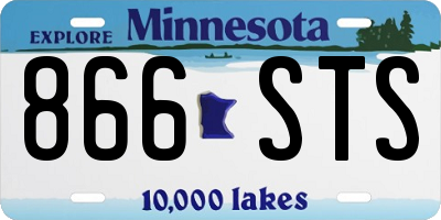 MN license plate 866STS