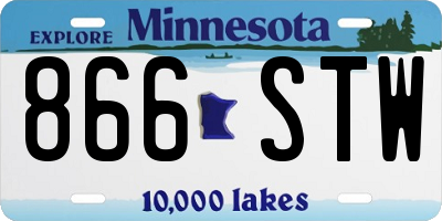 MN license plate 866STW