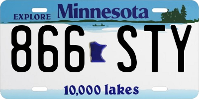 MN license plate 866STY
