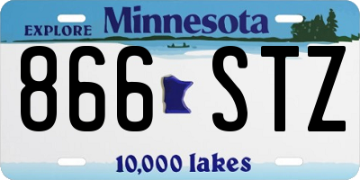 MN license plate 866STZ