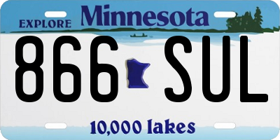 MN license plate 866SUL