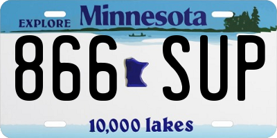 MN license plate 866SUP