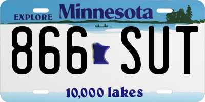 MN license plate 866SUT