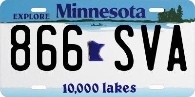 MN license plate 866SVA