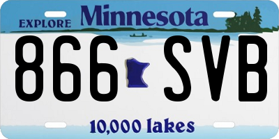 MN license plate 866SVB