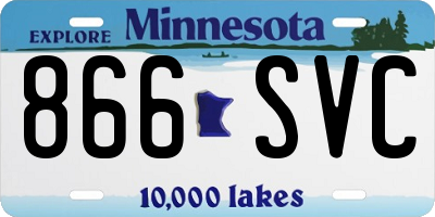 MN license plate 866SVC
