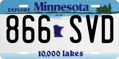 MN license plate 866SVD
